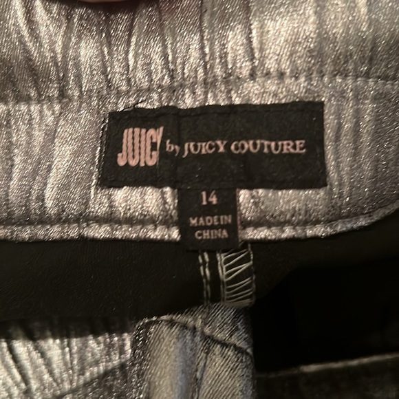JUICY COUTURE easy skinny coated pants in silver, Size 2, 6, 14 NWT - Picture 15 of 16